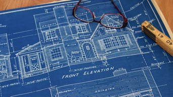 Vintage Architect Blueprints for New Construction